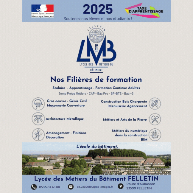 Vue aerienne du lycée